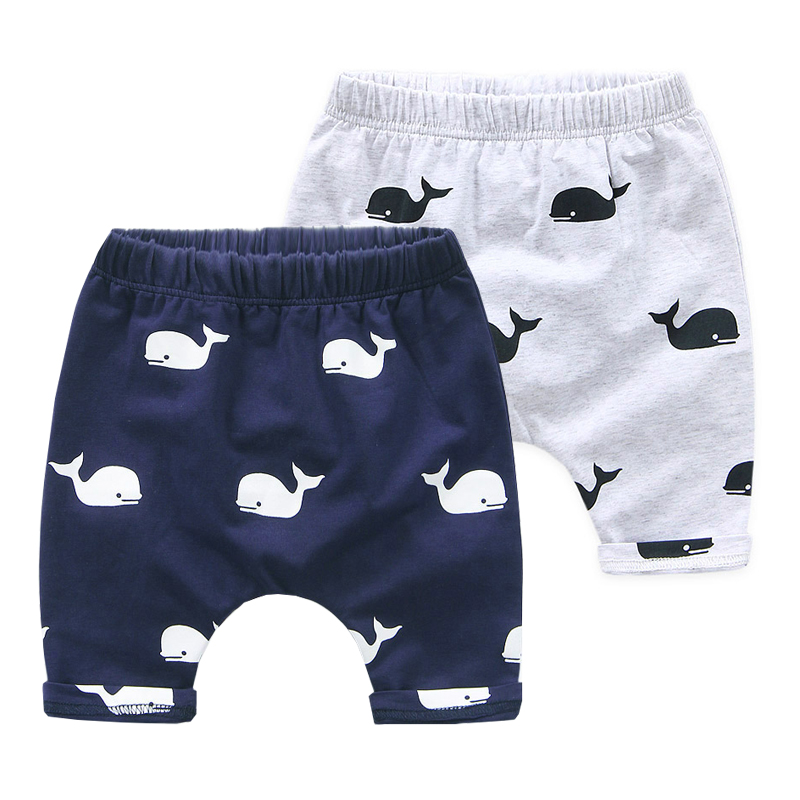 寶寶鯨魚七分褲 夏裝歐美新款男童童裝 兒童卡通短褲kz-6591