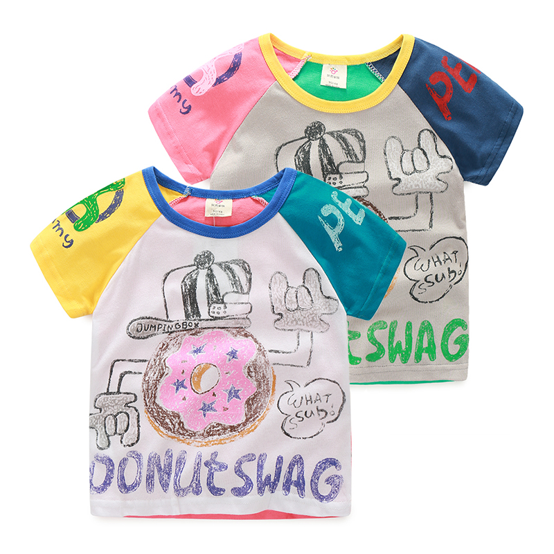 寶寶個性T恤 夏裝新款印花童裝男童裝兒童圓領打底衫tx-5481