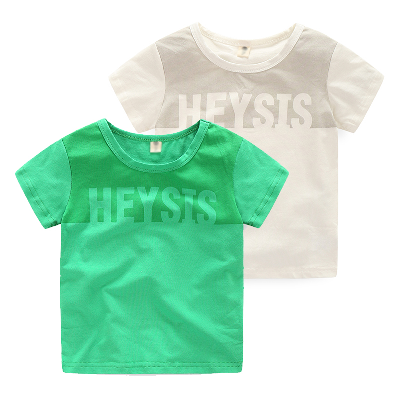 寶寶短袖T恤 夏裝韓版新款男童童裝兒童字母打底衫tx-5590