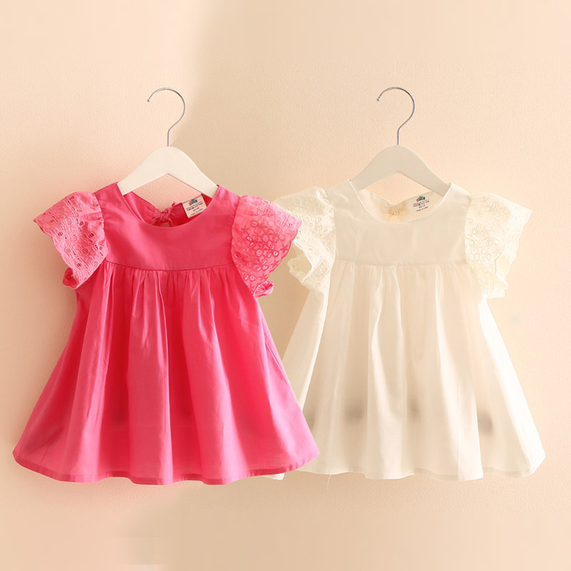 兒童飛袖娃娃衫 夏裝韓版女童童裝裙衫 寶寶短袖T恤女tx-5773