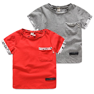 寶寶短袖T恤 夏裝韓版新款男童童裝兒童純色打底衫tx-5350