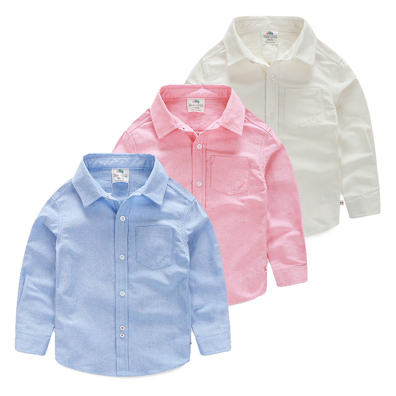 寶寶純色襯衫 秋裝新款童裝男童裝兒童簡約翻領襯衣tx-5972