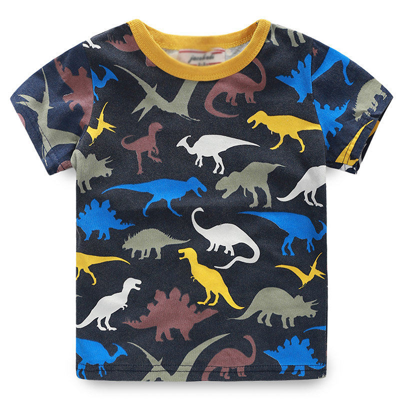 寶寶短袖T恤 夏裝韓版新款男童童裝兒童恐龍上衣tx-5405