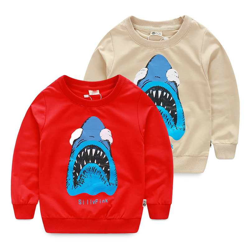 寶寶鯊魚衛衣 秋裝新款童裝男童裝兒童圓領套頭外套wt-4733