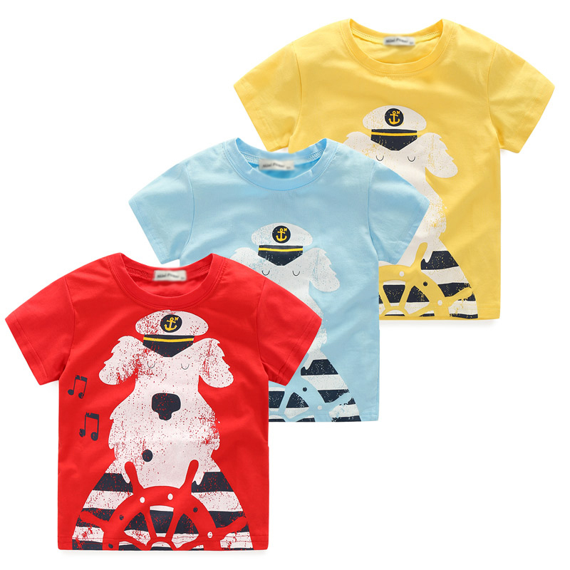 寶寶短袖T恤 夏裝韓版新款男童童裝兒童海軍風上衣tx-5699